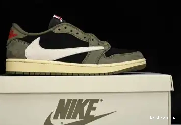 Low Travis Jordan OLIVE OG Scott BLACK Air 1 x 0624